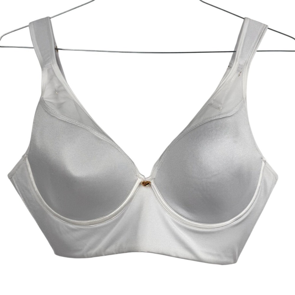 YHAIRA White Full‎ Coverage Support Bra Wireless Comfort Everyday Plus Size 38C